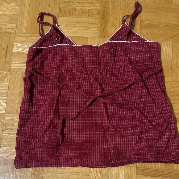 Brandy Melville Red Plaid Edith Tank Top - Picture 5 of 5